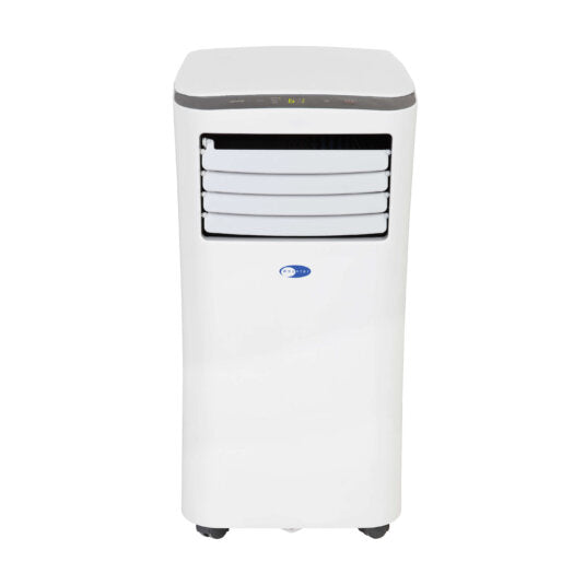 compact portable air conditioner, dehumidifier, and fan with remote control - white