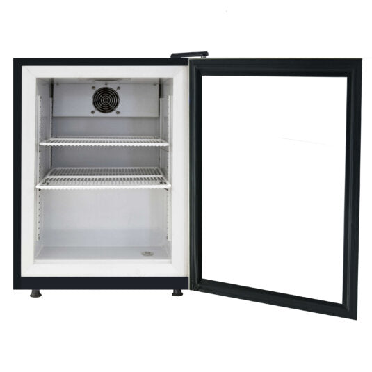 countertop reach-in 1.8 cu ft display glass door freezer