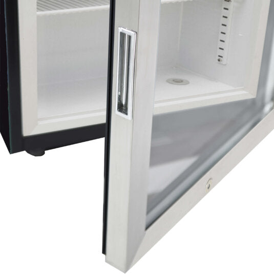 countertop reach-in 1.8 cu ft display glass door freezer