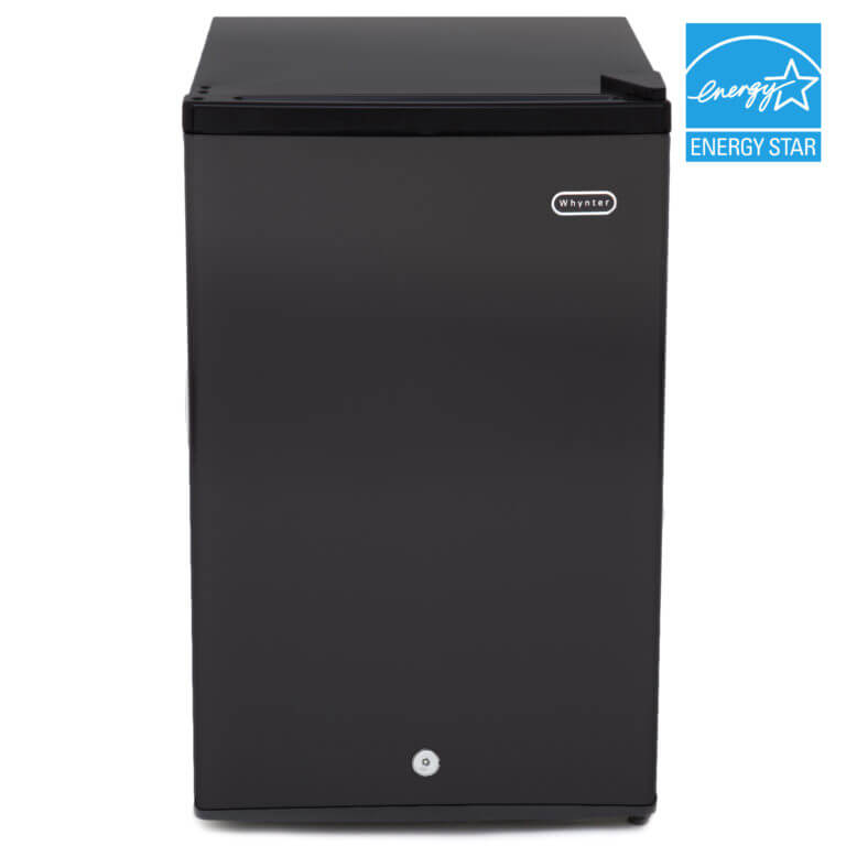 3 cu. ft energy star upright freezer with lock – black