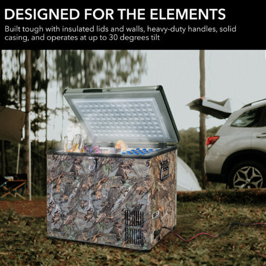 45 qt portable fridge/freezer camouflage edition