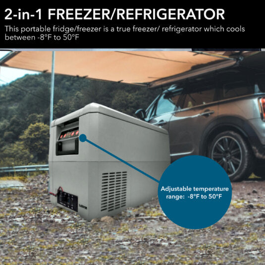 34 quart portable freezer refrigerator 12/24v dc & 110v ac