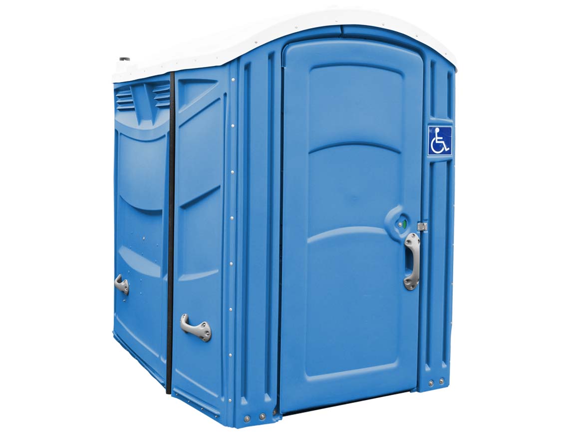 freedom 2100a wheelchair accessible portable restroom - assembled