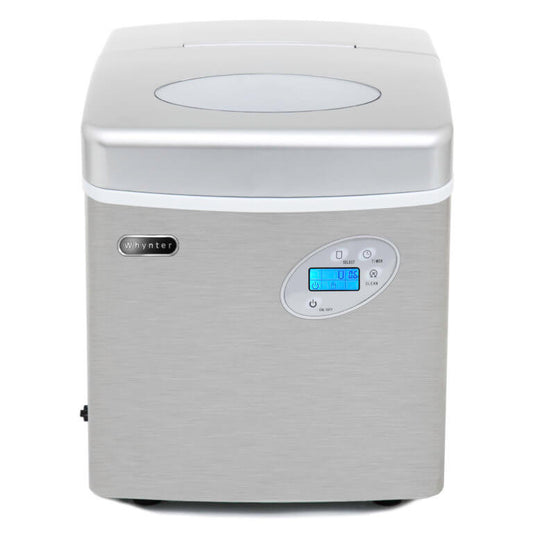 49 lb capacity Portable Table Top Ice Maker – Stainless Steel