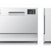 countertop dishwasher with delay start & led - silver