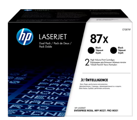 hp 87x black 2-pack lj toner cartridge, cf287xd