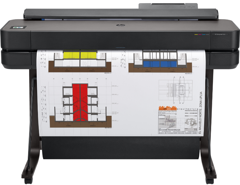 hp designjet t650 36-in printer with 2-year next business day support, 5hb10h