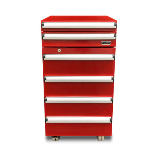 Portable 1.8 cu. ft. Tool Box Refrigerator with 2 Drawers and Lock - Red