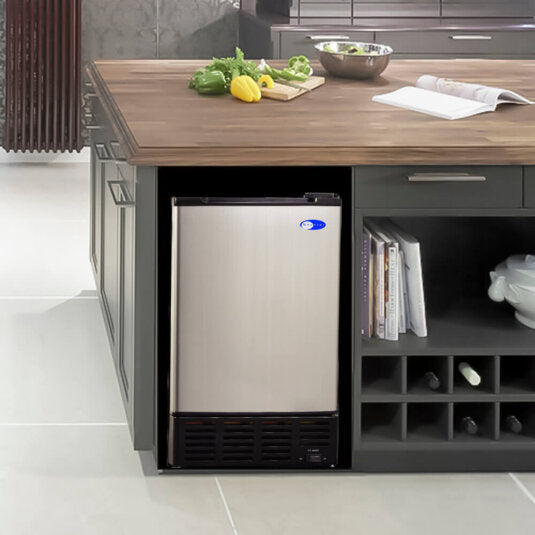 15″ built-in ice maker in stainless steel