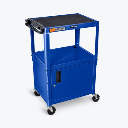 Adjustable-Height Steel AV Cart - Cabinet