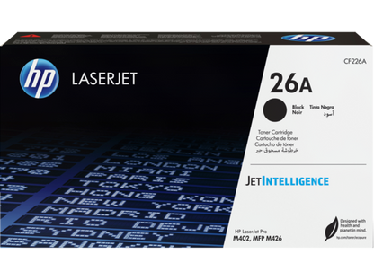 HP 26A Black LaserJet Toner Cartridge,CF226A