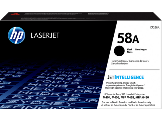 HP 58A Black LaserJet Toner Cartridge,CF258A