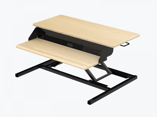 two-tier pneumatic standing desk converter