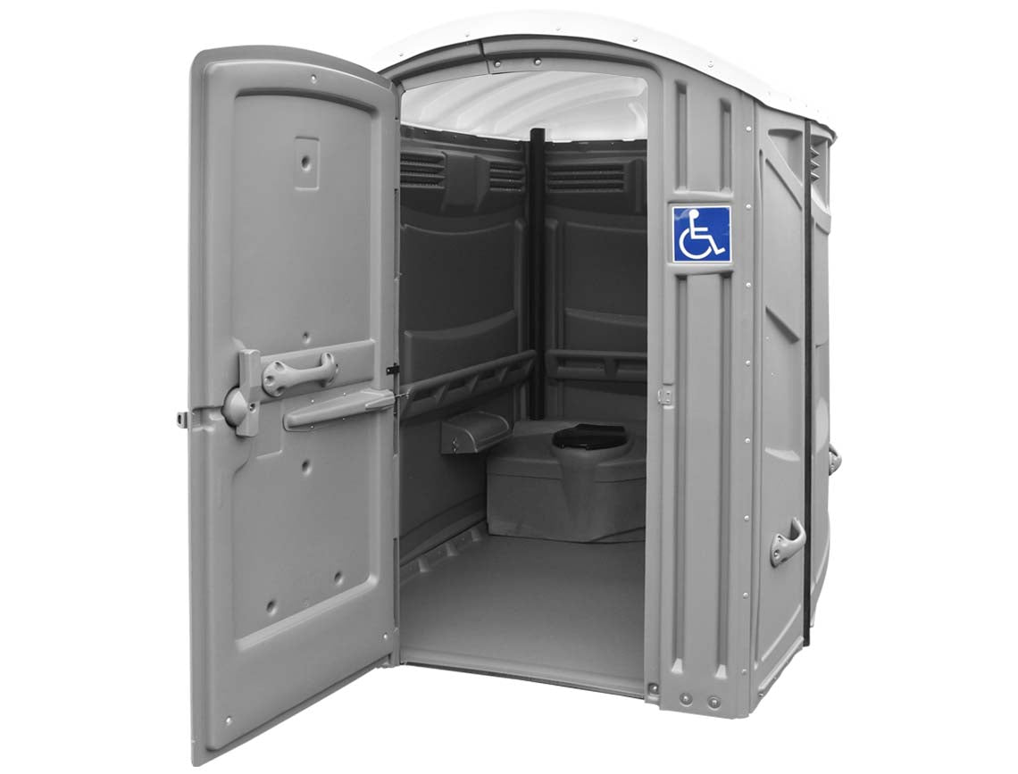 freedom 2100a wheelchair accessible portable restroom - assembled