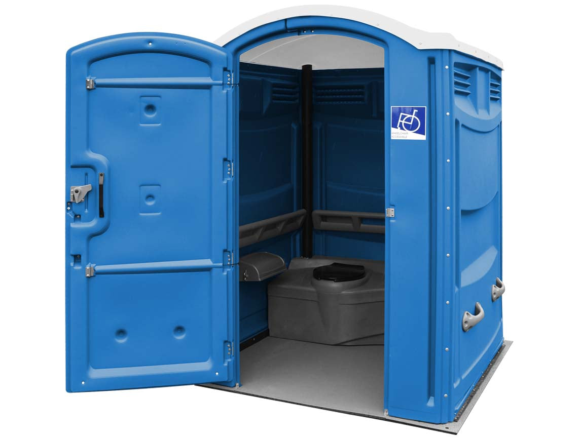 liberty 2135a wheelchair accessible portable restroom - assembled