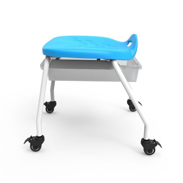 stackable classroom stool with wheels and storage