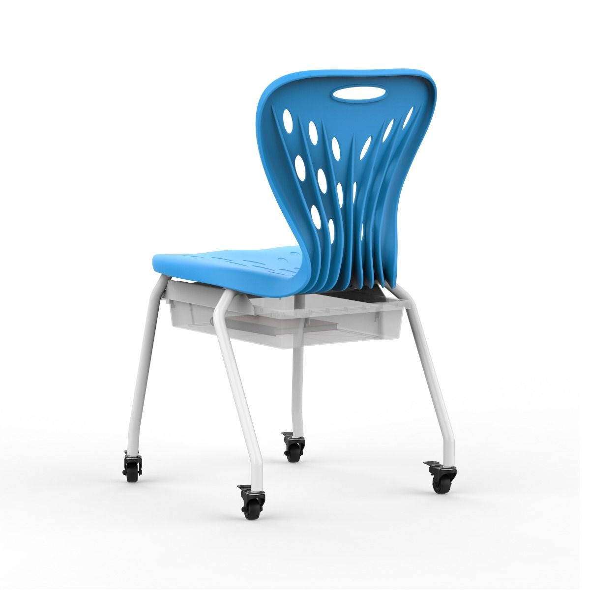 stackable school chair with wheels and storage