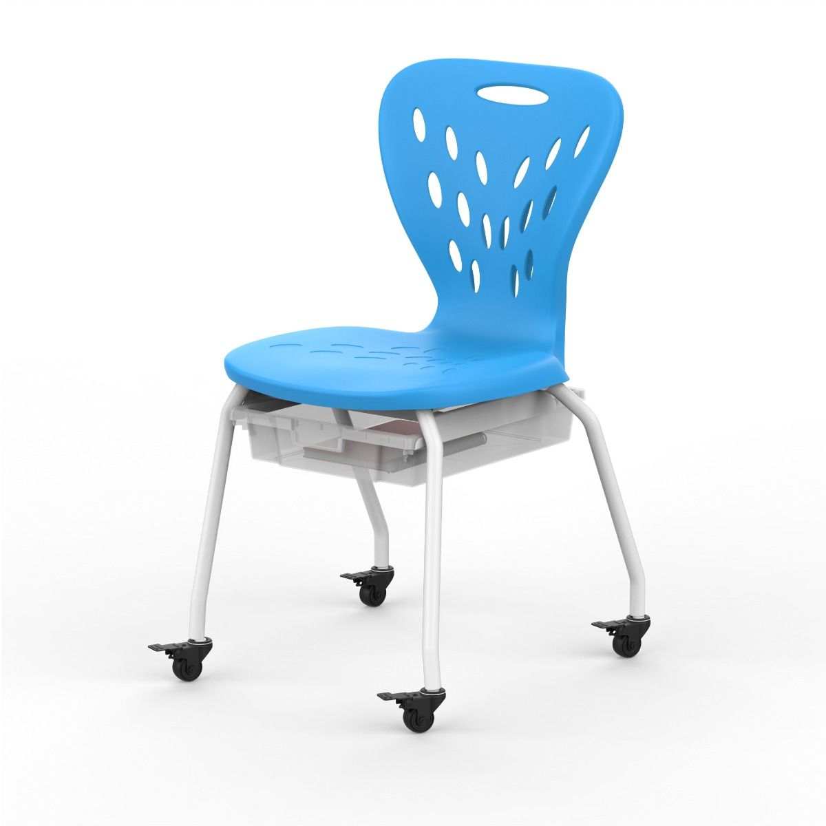 stackable school chair with wheels and storage