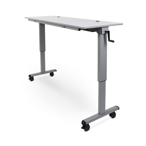 adjustable flip-top table, crank handle